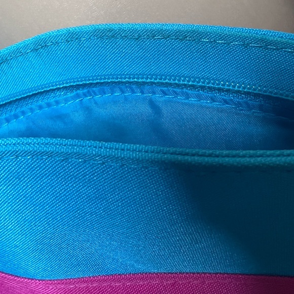 Escada makeup bag cosmetic pouch bubble gum pink blue rope flower charm cute - Picture 4 of 6